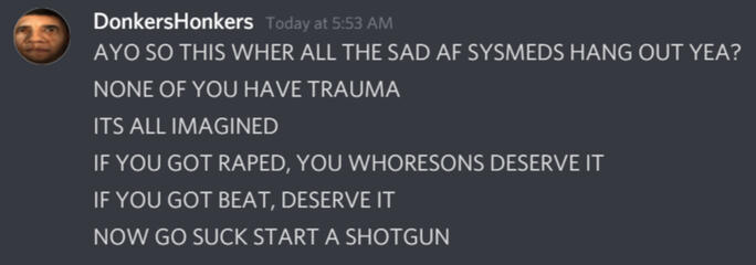not the first time an endo has told me to go get raped