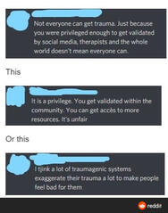 having trauma is a privelege